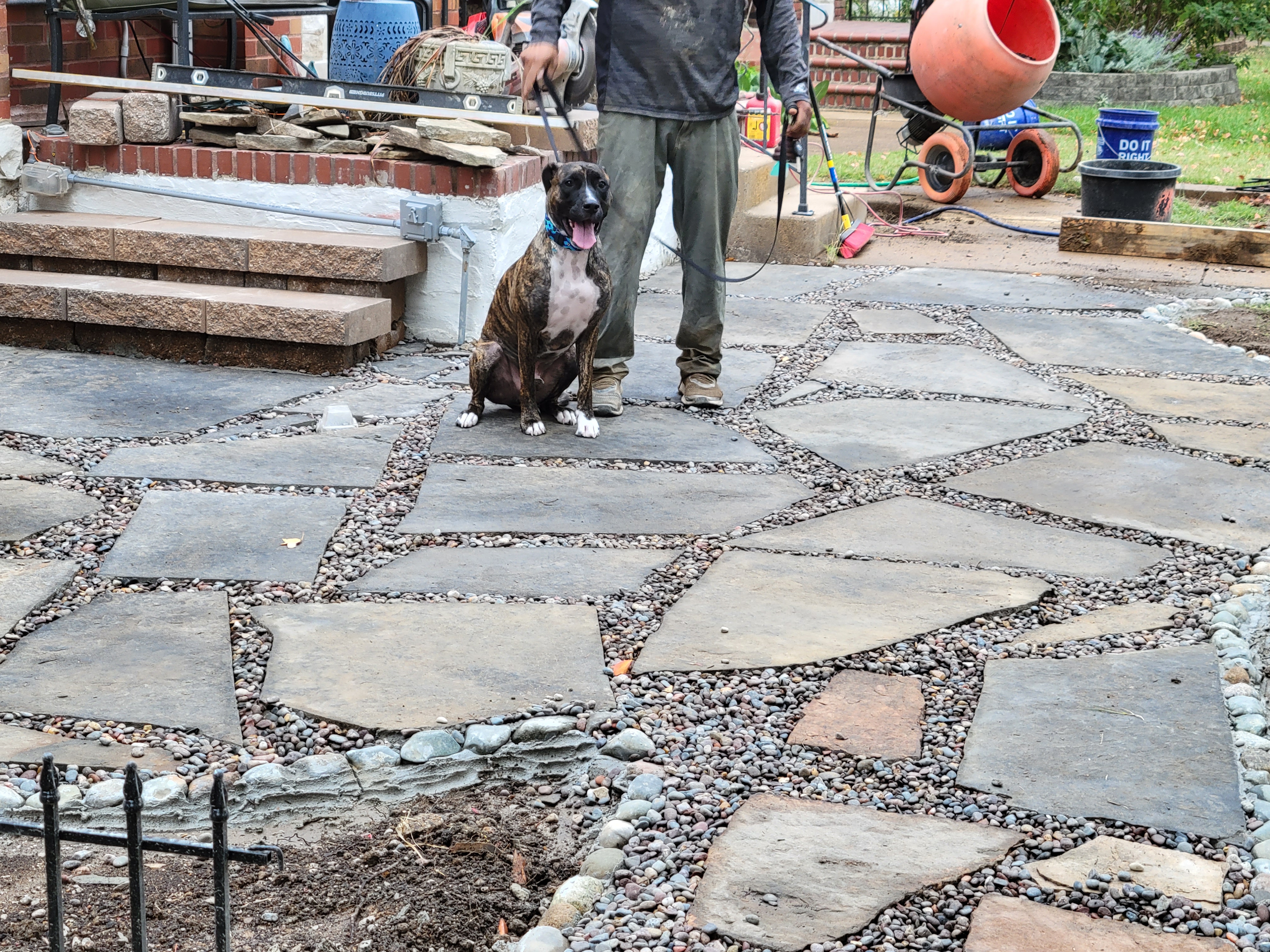 Stone Patio Back View