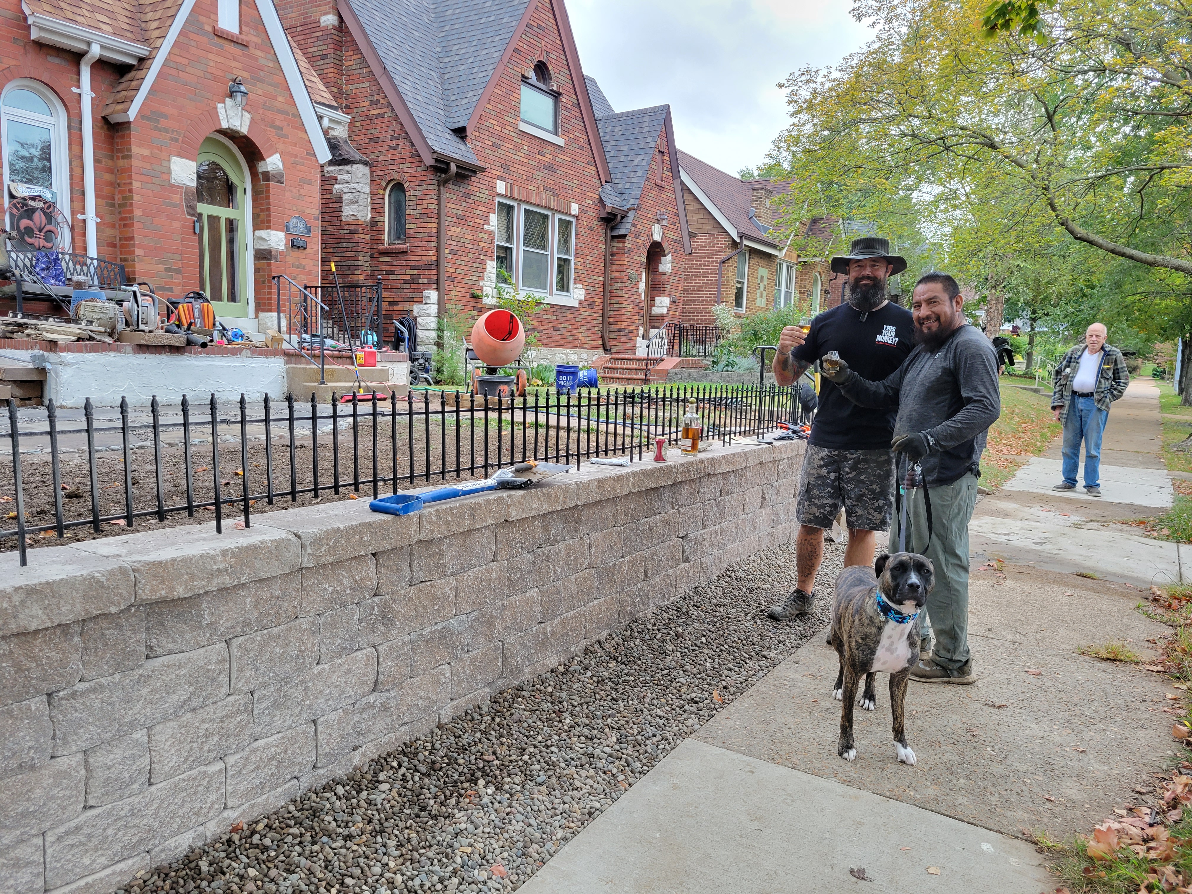 Stone Patio During Construction 1